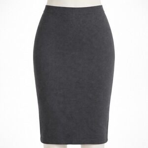 Jupe En Lin Grise Eileen Fisher - Taille Small, Coupe Droite, Occasion Très Bon état